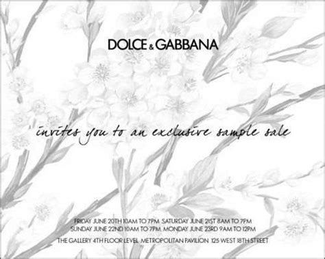 dolce and gabbana sample sale